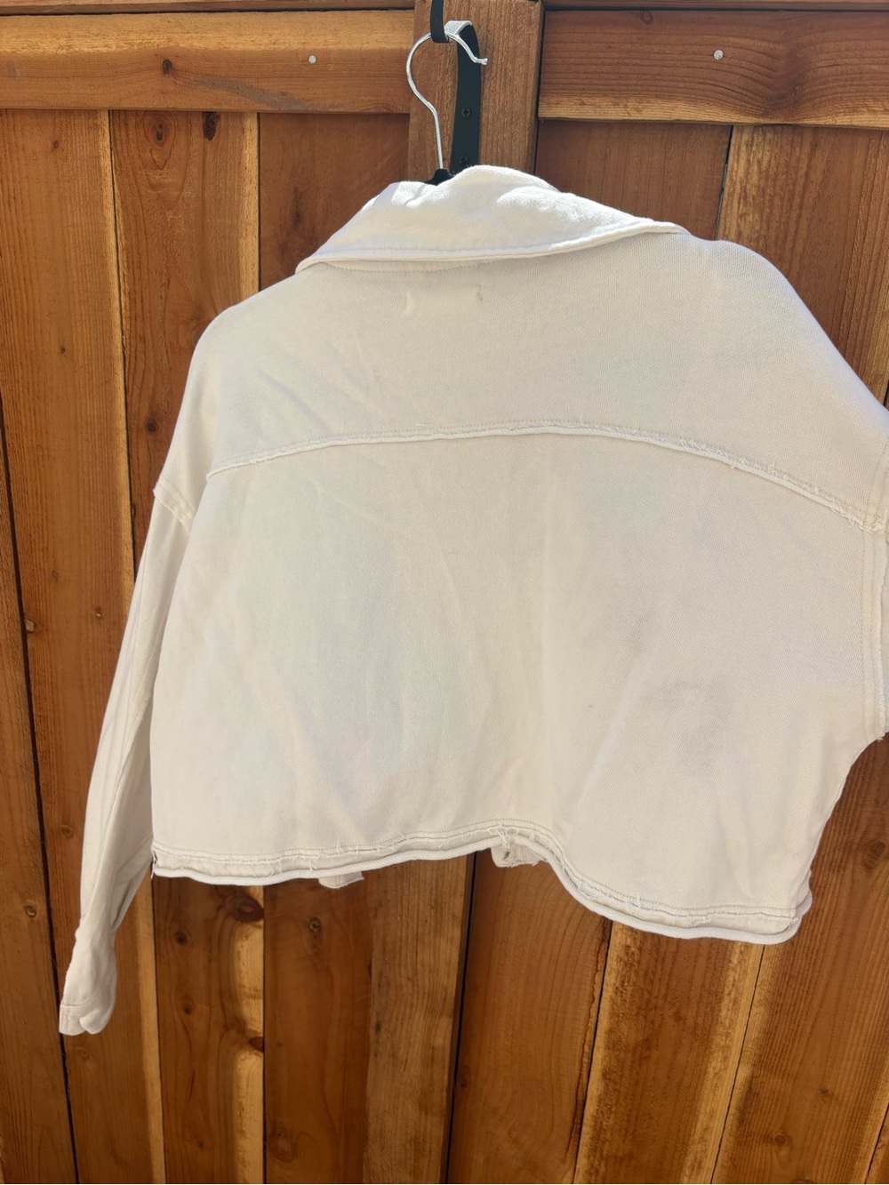 We The Free Off-White Cropped Jean Jacket - Picture 5 of 5